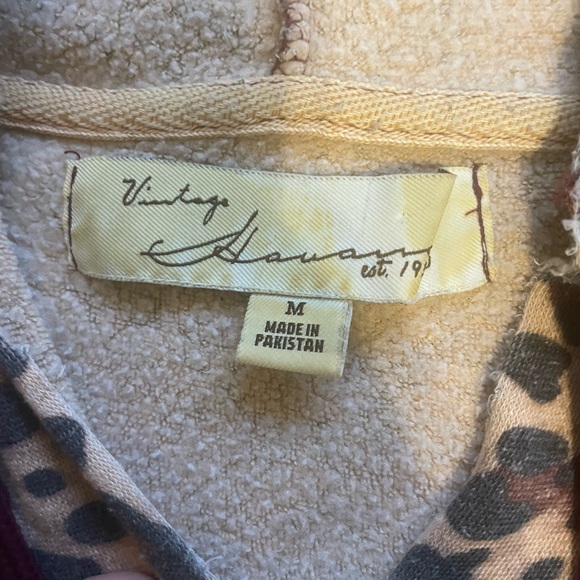 Vintage Havana Leopard Print Burnout Hoodie VH7850 - Picture 4 of 4